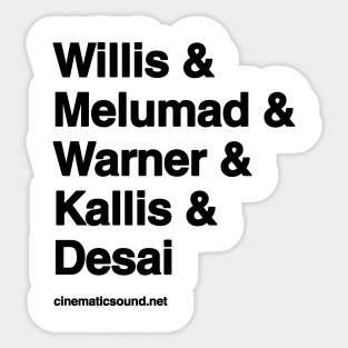 Helvetica Design - Willis & Melumad & Warner & Kallis & Desai Sticker